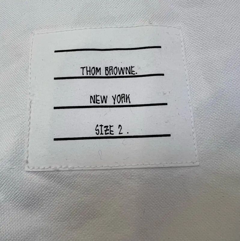 Thom Browne Thom Browne White Cotton Short Sleeve Shirt 0089 Size M / US 6-8 / IT 42-44 - 4 Thumbnail