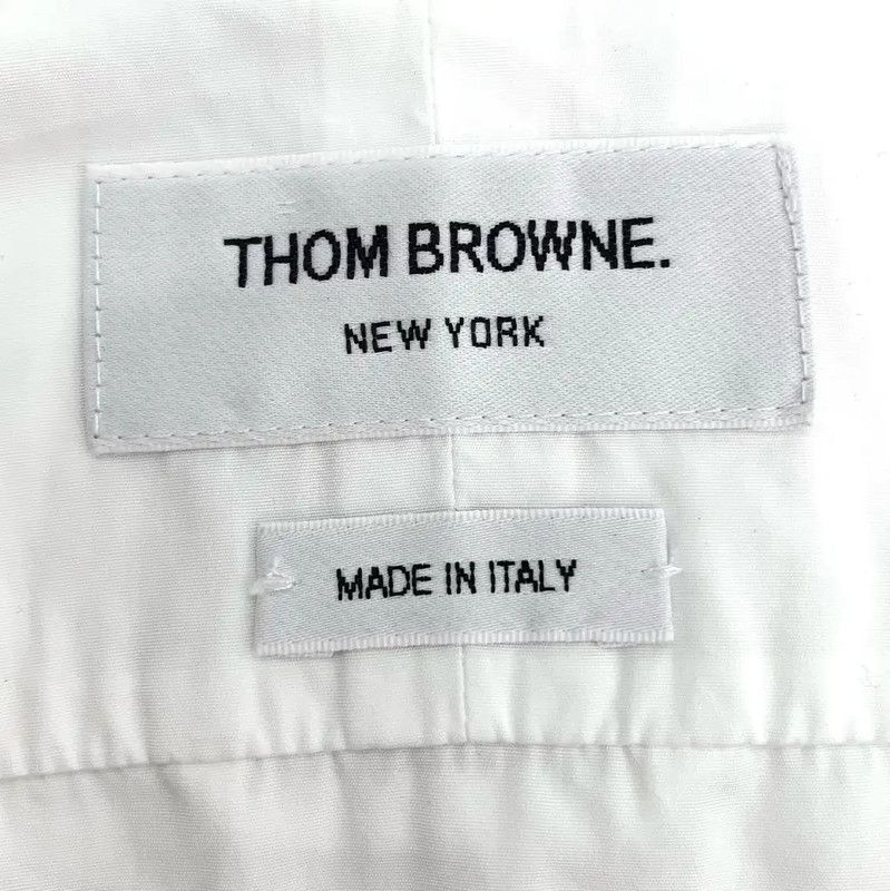 Thom Browne Thom Browne White Cotton Long Sleeve Dress 0089 Size S / US 4 / IT 40 - 7 Thumbnail
