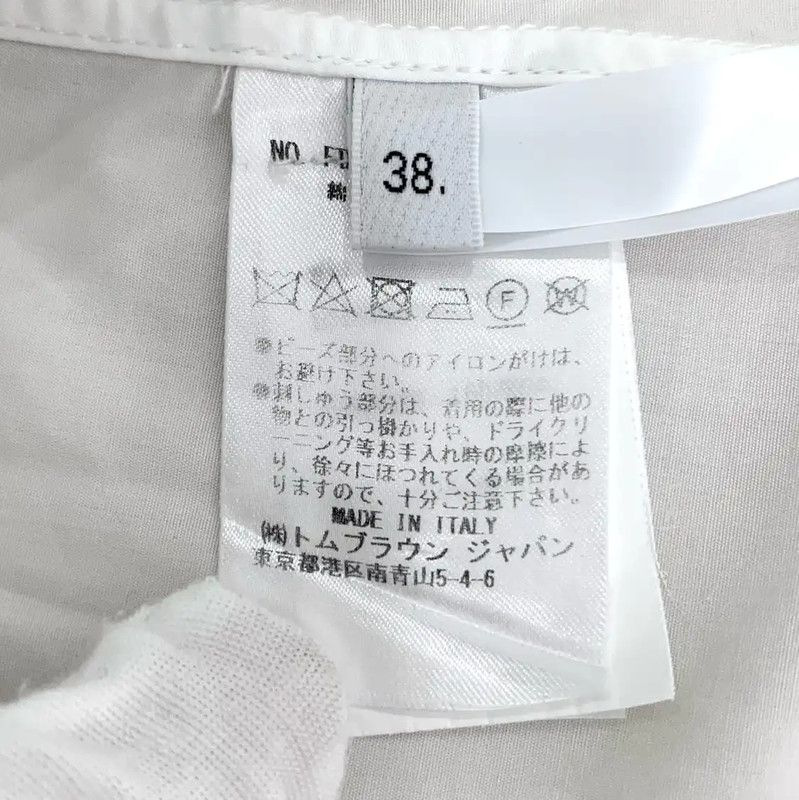Thom Browne Thom Browne White Cotton Long Sleeve Dress 0089 Size S / US 4 / IT 40 - 8 Thumbnail