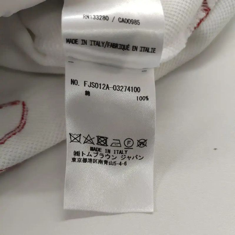 Thom Browne Thom Browne White Cotton Women's T-Shirt 0089 Size L / US 10 / IT 46 - 4 Thumbnail