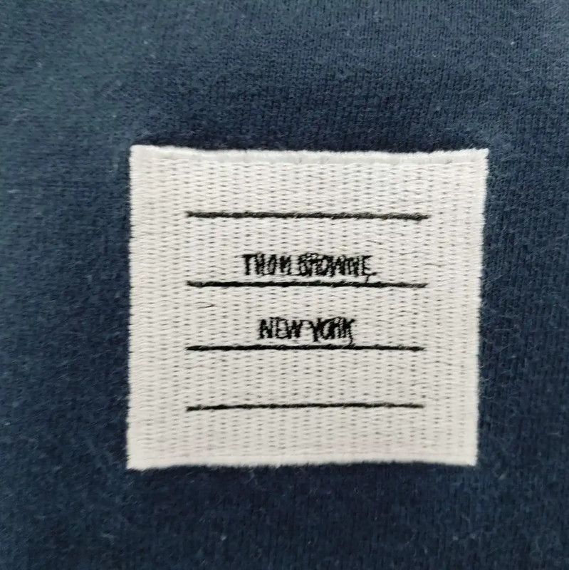 Thom Browne Thom Browne Navy Cotton Long Sleeve Hoodie 0089 Size L / US 10 / IT 46 - 3 Thumbnail