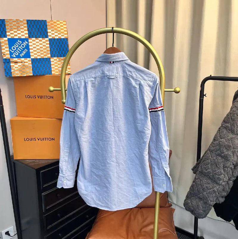 Thom Browne Thom Browne Blue Cotton Women's Shirt 0089 Size XXS / US 00 / IT 34 - 2 Thumbnail