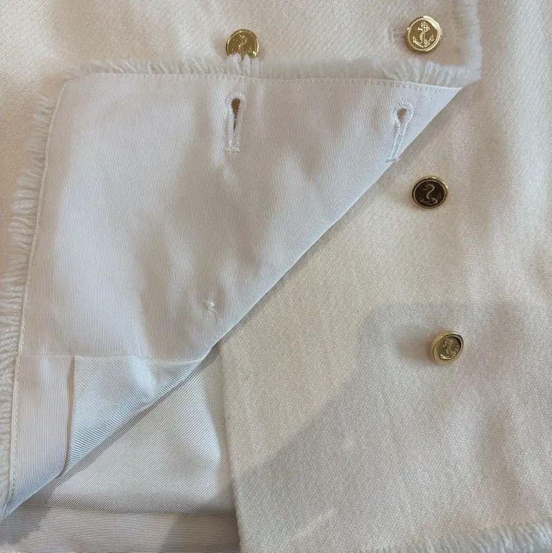 Thom Browne Thom Browne Summer Cream Wool Pencil Skirt 0089 Size 29" - 4 Thumbnail