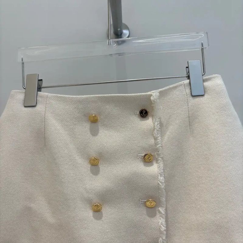 Thom Browne Thom Browne Summer Cream Wool Pencil Skirt 0089 Size 29" - 9 Thumbnail
