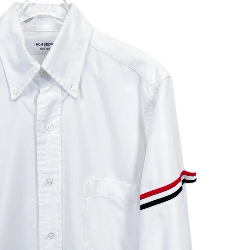 Thom Browne Thom Browne White Cotton Long Sleeve Shirt 0089 Size M / US 6-8 / IT 42-44 - 3 Thumbnail