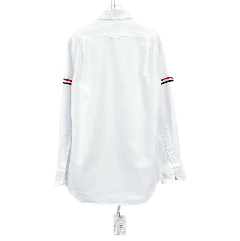 Thom Browne Thom Browne White Cotton Long Sleeve Shirt 0089 Size M / US 6-8 / IT 42-44 - 2 Thumbnail