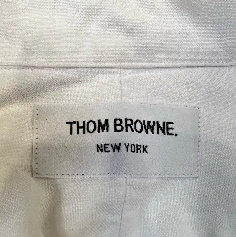 Thom Browne Thom Browne White Cotton Long Sleeve Shirt 0089 Size M / US 6-8 / IT 42-44 - 6 Thumbnail