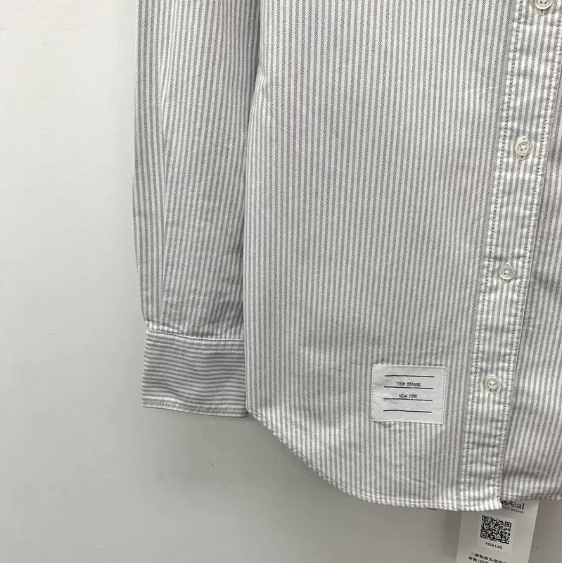 Thom Browne Thom Browne Striped Cotton Women's Shirt 0089 Size ONE SIZE - 4 Thumbnail