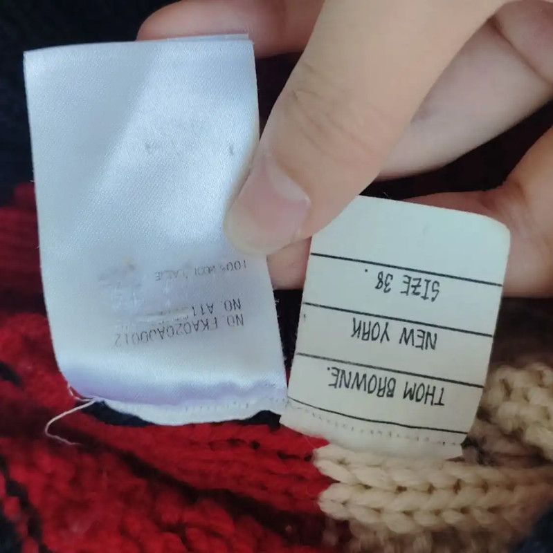 Thom Browne Thom Browne Ladies' Cream Wool Sweater 0089 Size XS / US 0-2 / IT 36-38 - 4 Thumbnail