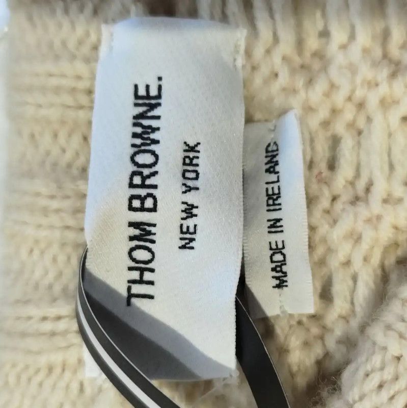 Thom Browne Thom Browne Ladies' Cream Wool Sweater 0089 Size XS / US 0-2 / IT 36-38 - 3 Thumbnail