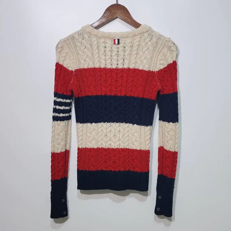 Thom Browne Thom Browne Ladies' Cream Wool Sweater 0089 Size XS / US 0-2 / IT 36-38 - 2 Thumbnail