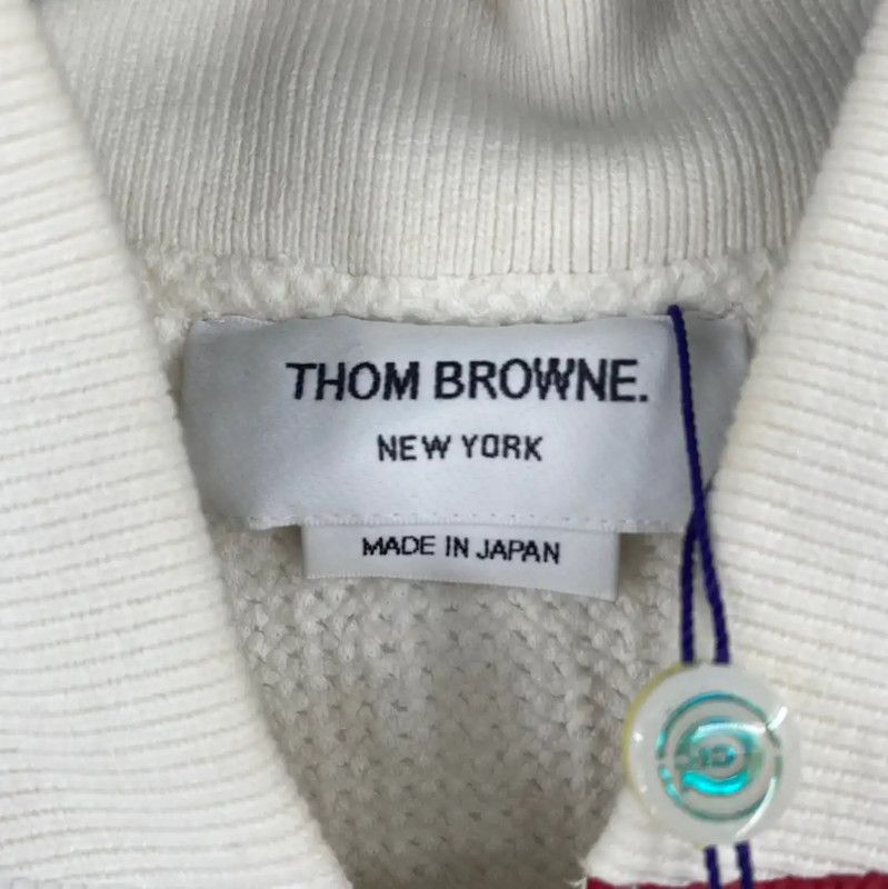 Thom Browne Thom Browne Women's White Jacket with Stripes 0089 Size M / US 6-8 / IT 42-44 - 3 Thumbnail