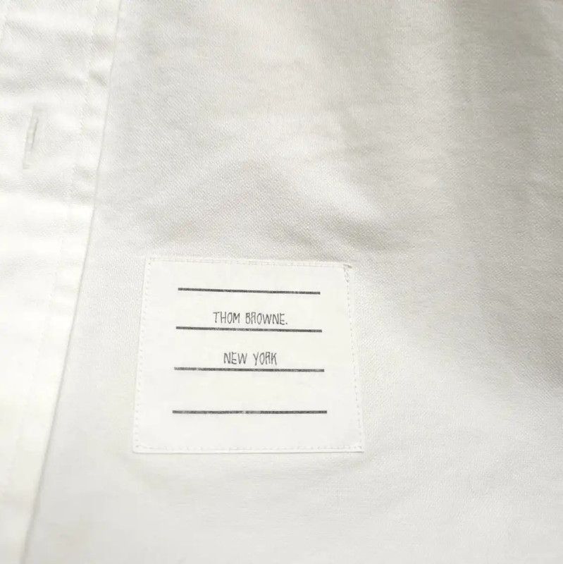 Thom Browne Thom Browne White Cotton Long Sleeve Shirt 0089 Size S / US 4 / IT 40 - 5 Thumbnail