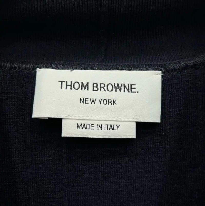 Thom Browne Thom Browne Women's Wool Pullover in Navy 0089 Size ONE SIZE - 6 Thumbnail