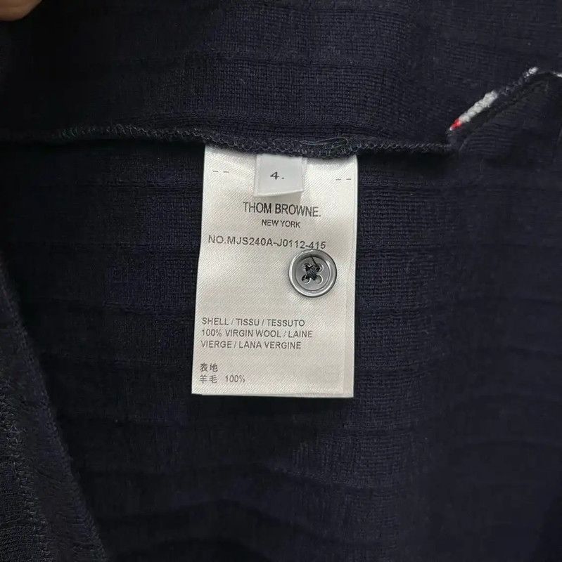 Thom Browne Thom Browne Women's Wool Pullover in Navy 0089 Size ONE SIZE - 5 Thumbnail