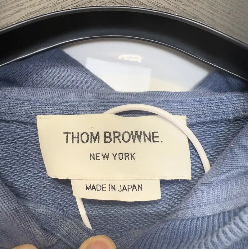 Thom Browne Thom Browne Women’s Sky Blue Cropped Hoodie 0089 Size S / US 4 / IT 40 - 3 Thumbnail