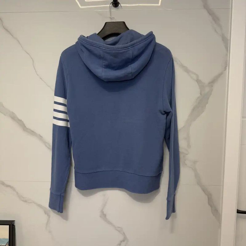 Thom Browne Thom Browne Women’s Sky Blue Cropped Hoodie 0089 Size S / US 4 / IT 40 - 2 Thumbnail