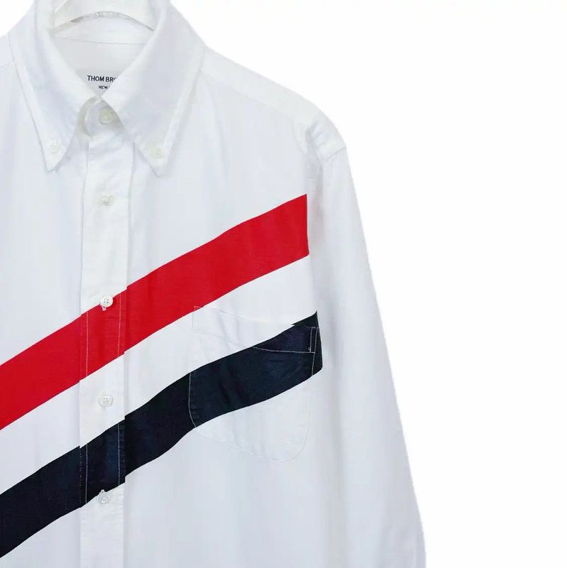 Thom Browne Thom Browne Long Sleeve White Cotton Shirt 0089 Size M / US 6-8 / IT 42-44 - 3 Thumbnail