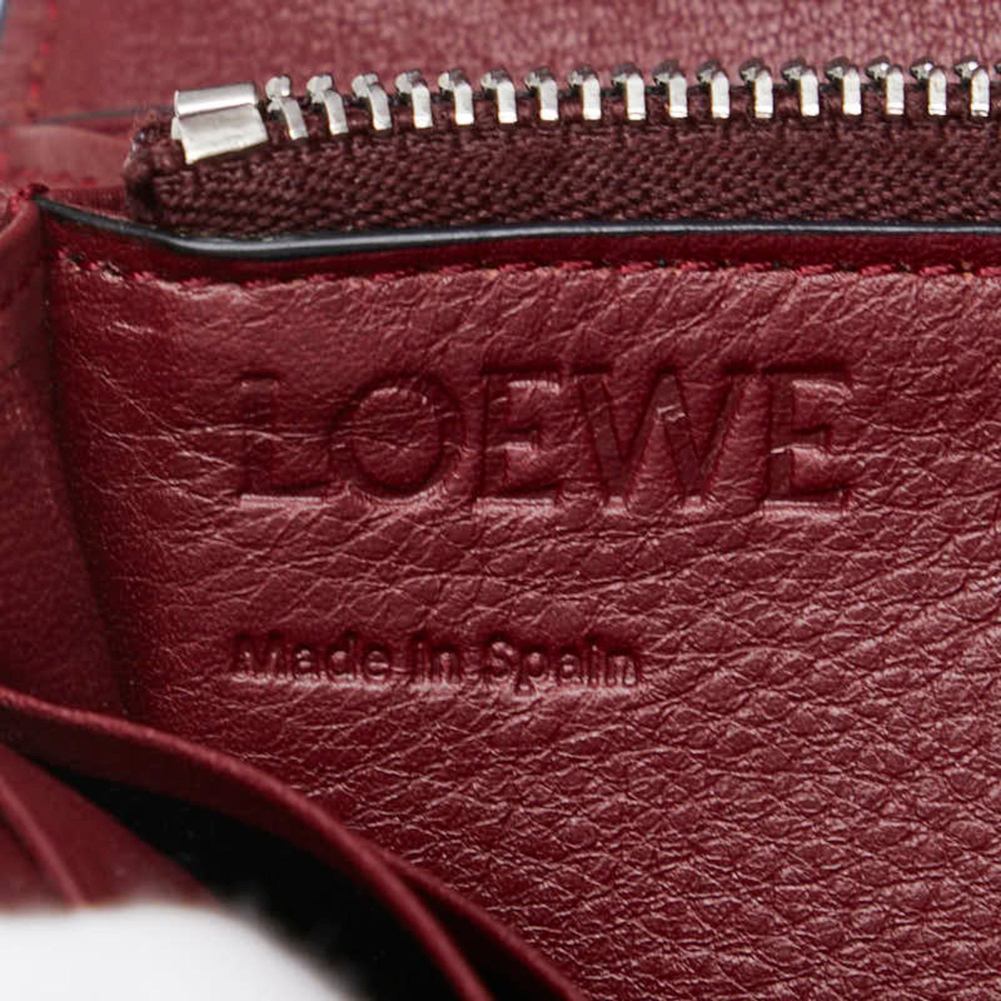 Loewe Loewe Puzzle Long Wallet Continental Red and White Leather Women's LOEWE Size ONE SIZE - 11 Thumbnail