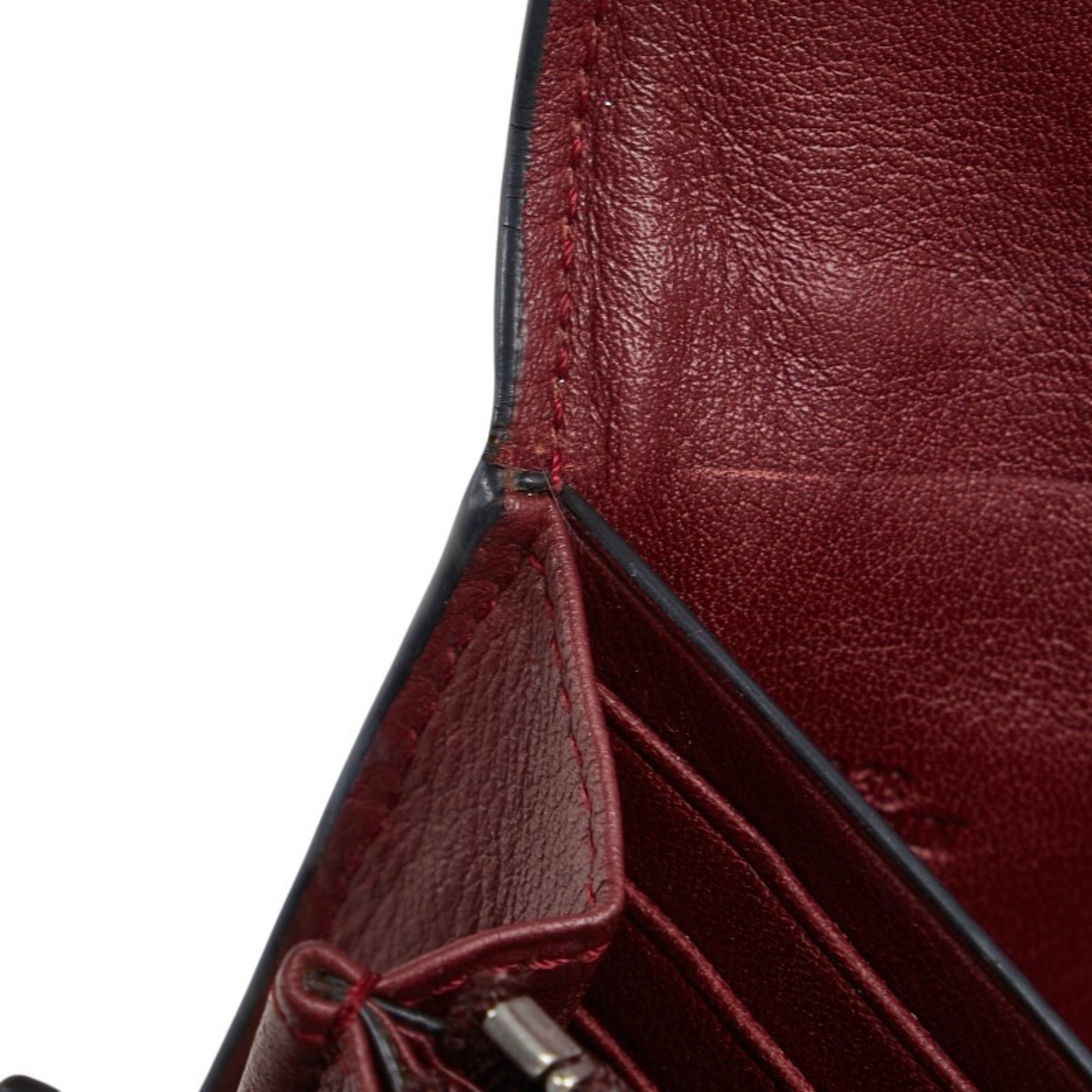 Loewe Loewe Puzzle Long Wallet Continental Red and White Leather Women's LOEWE Size ONE SIZE - 9 Thumbnail