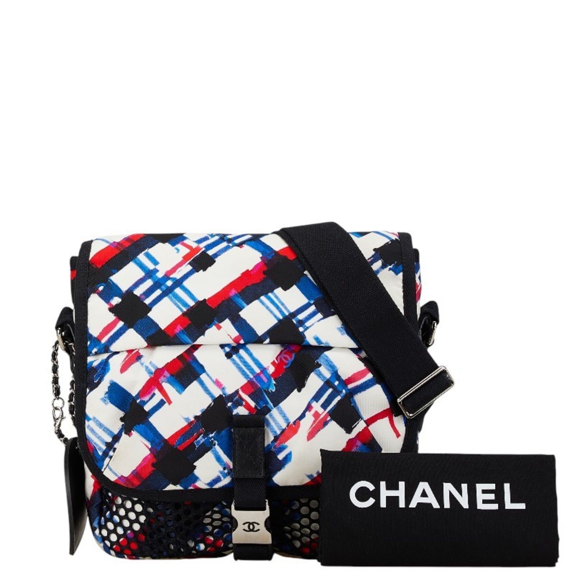 Chanel CHANEL Airline Crossbody Shoulder Bag A93385 White Multicolor Nylon Women's Size ONE SIZE - 8 Thumbnail