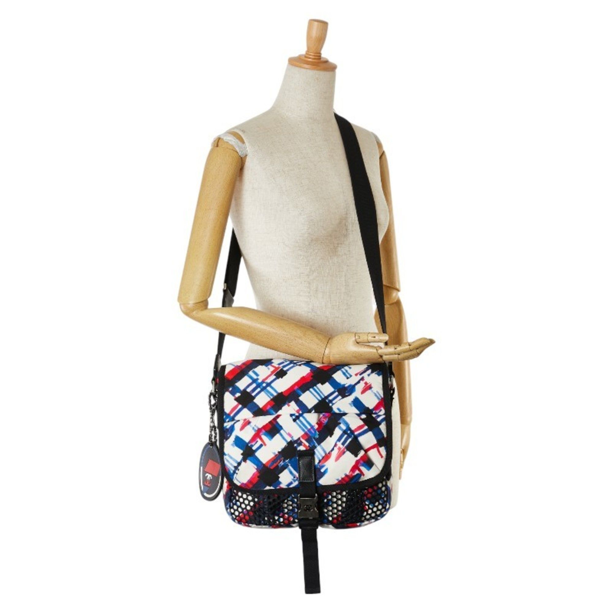 Chanel CHANEL Airline Crossbody Shoulder Bag A93385 White Multicolor Nylon Women's Size ONE SIZE - 9 Thumbnail