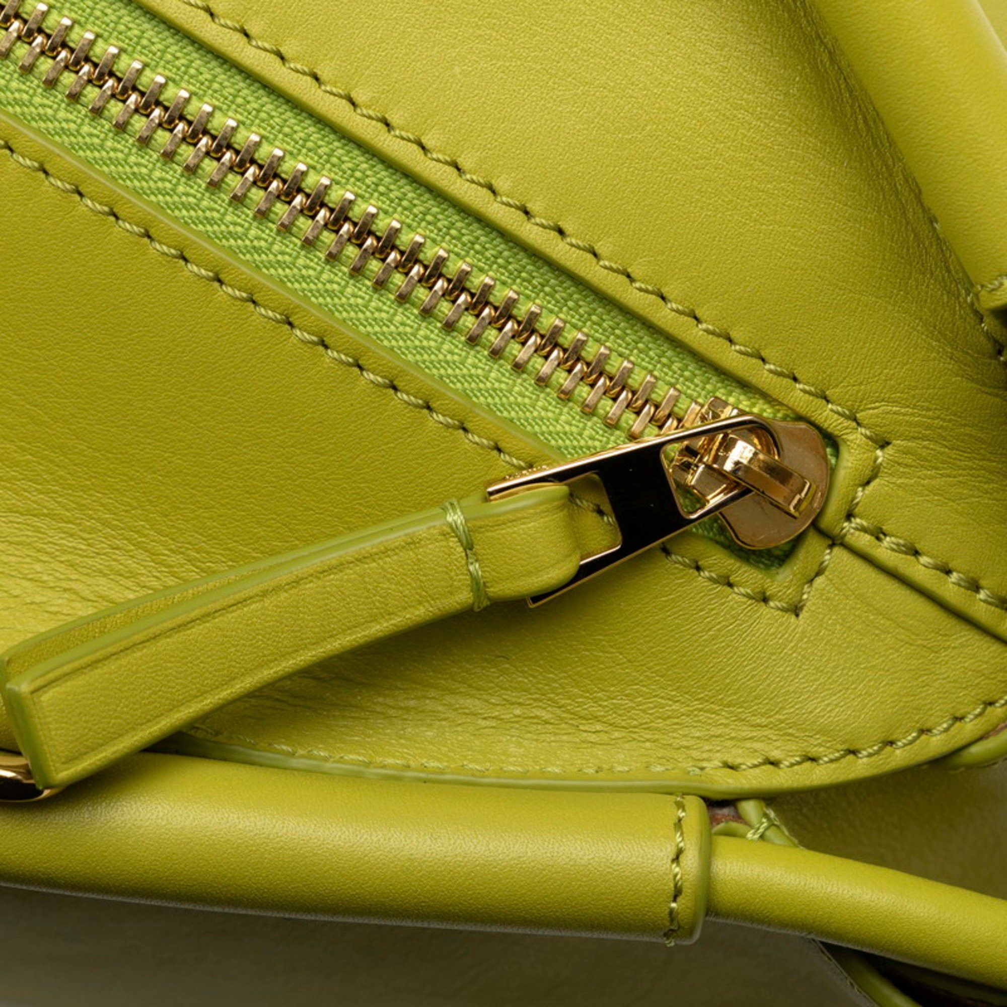 Loewe LOEWE Paseo Bag, 2-Way Handbag/Shoulder Green Leather, Women's Size ONE SIZE - 6 Thumbnail
