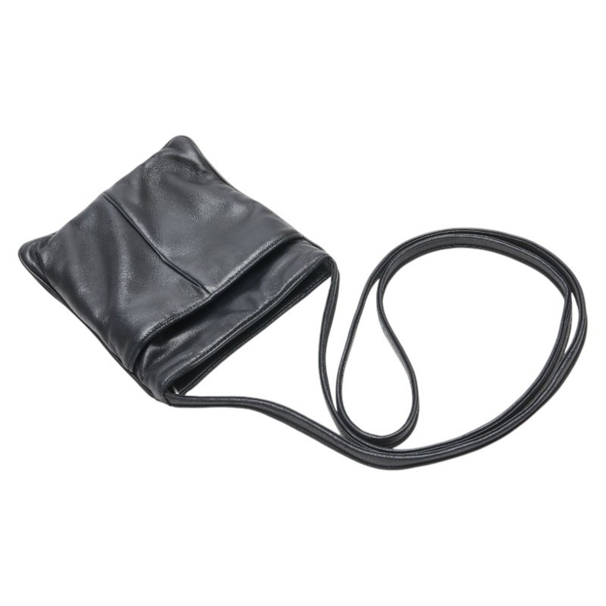 Loewe LOEWE Mini Shoulder Bag Pochette Black Leather Women's Size ONE SIZE - 4 Thumbnail