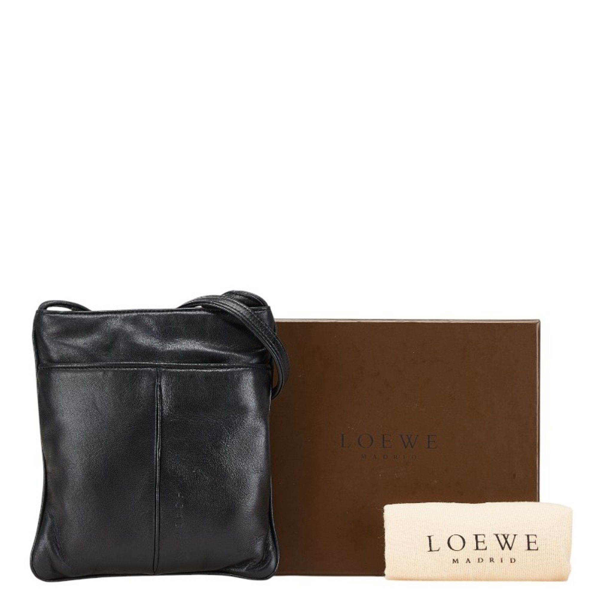 Loewe LOEWE Mini Shoulder Bag Pochette Black Leather Women's Size ONE SIZE - 11 Thumbnail