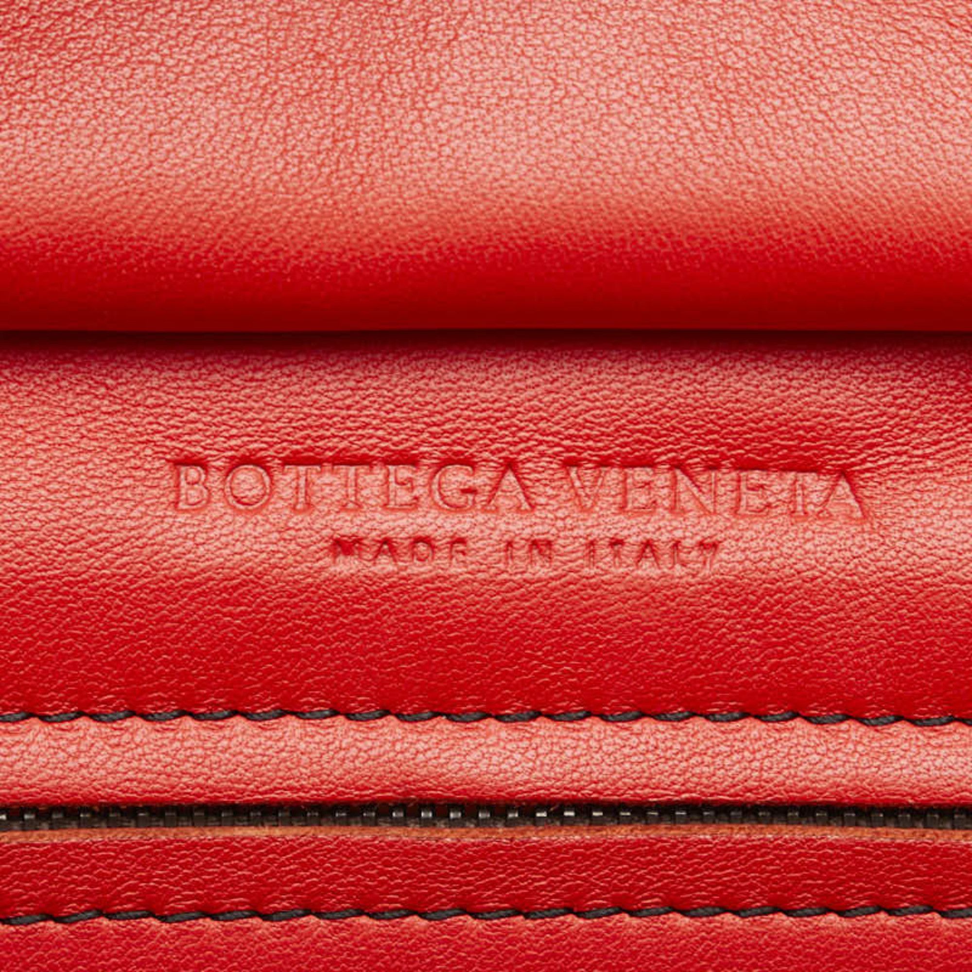 Bottega Veneta Bottega Veneta Intrecciato Handbag Red Leather Women's BOTTEGAVENETA Size ONE SIZE - 5 Thumbnail