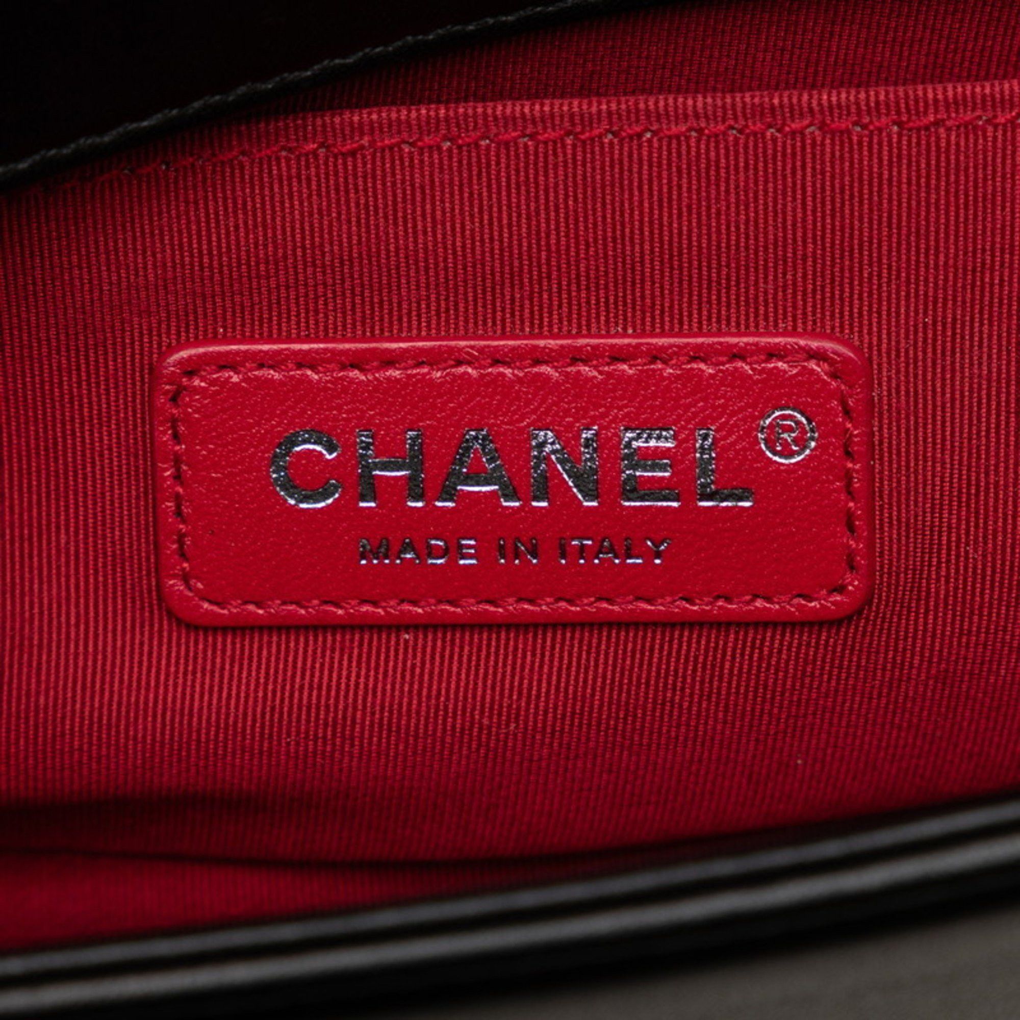 Chanel CHANEL Boy Chanel Small Chain Shoulder Bag in Black and Red Tweed Leather for Women Size ONE SIZE - 6 Thumbnail