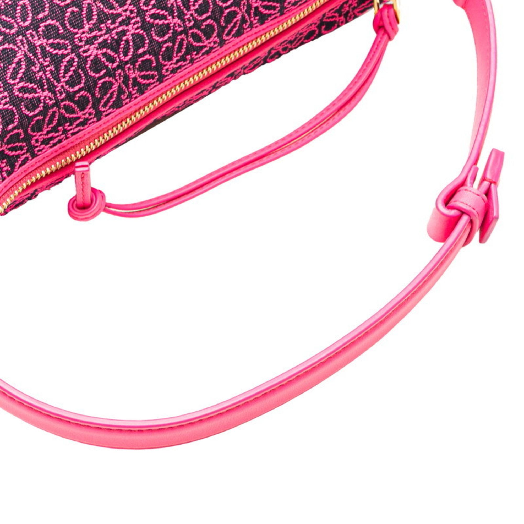 Loewe LOEWE Anagram Cubby Bag, Small Handbag, Neon Pink Leather Jacquard, Women's Size ONE SIZE - 6 Thumbnail