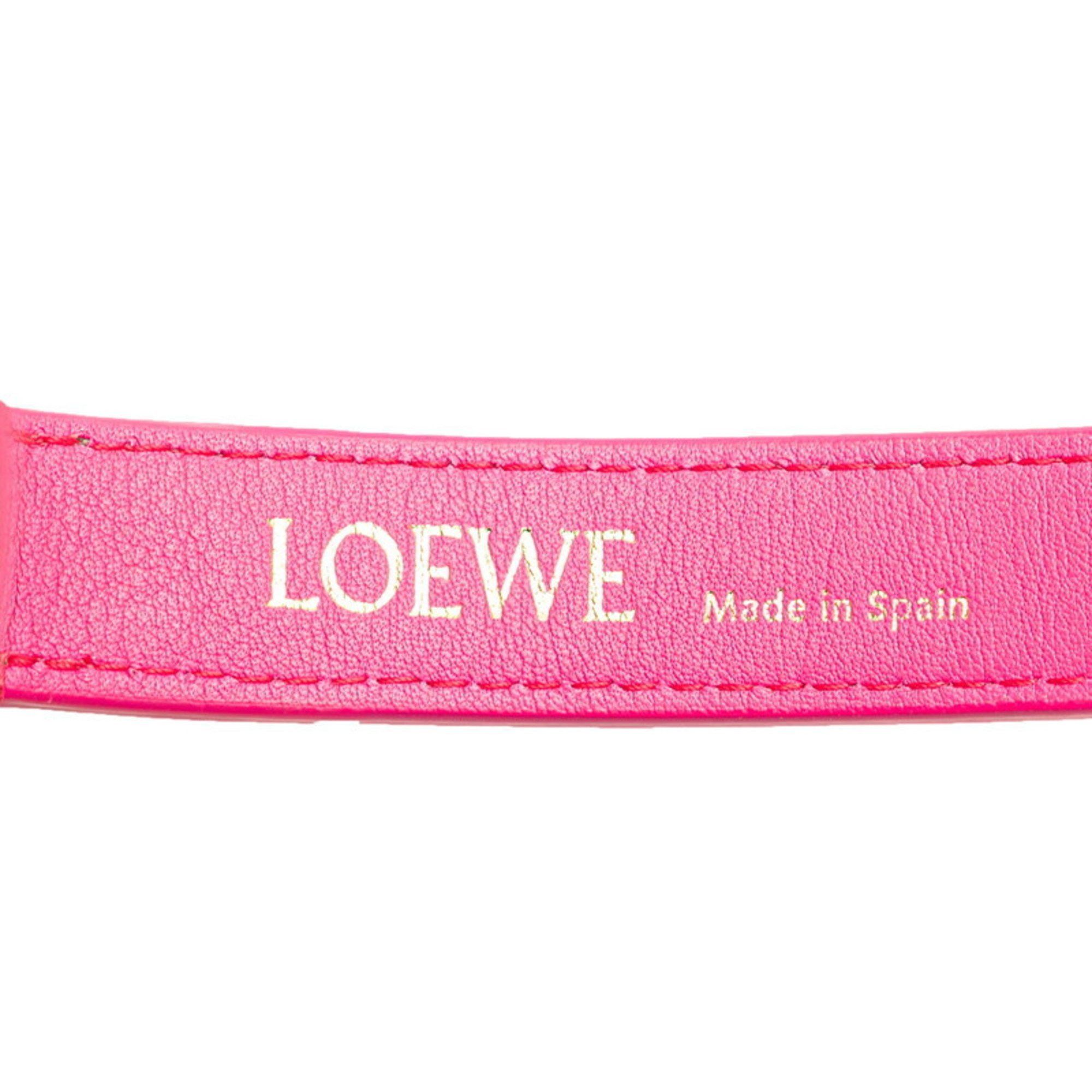 Loewe LOEWE Anagram Cubby Bag, Small Handbag, Neon Pink Leather Jacquard, Women's Size ONE SIZE - 11 Thumbnail