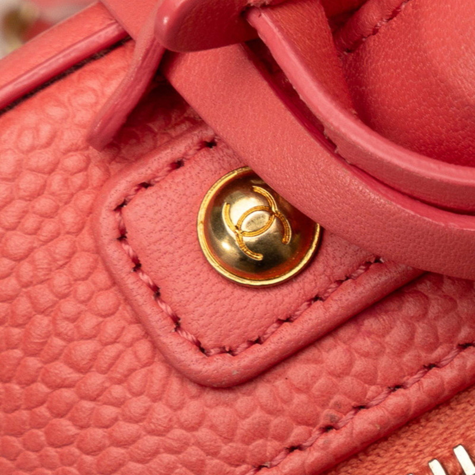 Chanel CHANEL Matelasse Coco Mark CC Figurine Handbag/Shoulder Bag, 2-Way, Pink Caviar Skin, Women's Size ONE SIZE - 8 Thumbnail