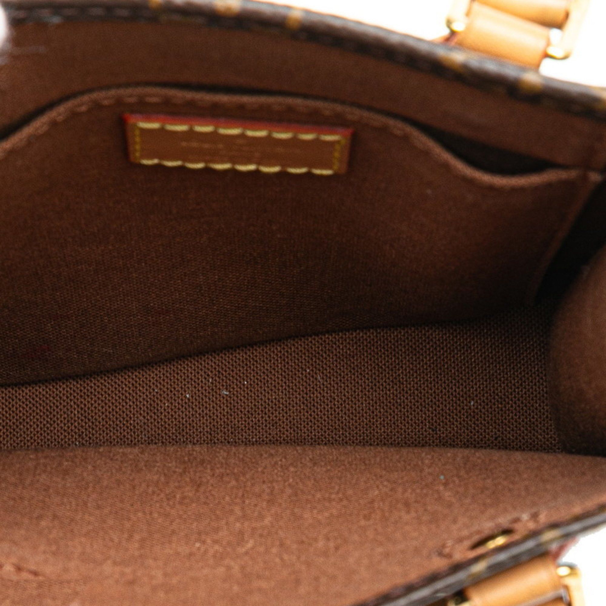 Louis Vuitton Louis Vuitton Monogram Petite Sac Plat Handbag/Shoulder Bag 2WAY M69442 Brown Leather Women's LOUIS VUITTON Size ONE SIZE - 9 Thumbnail