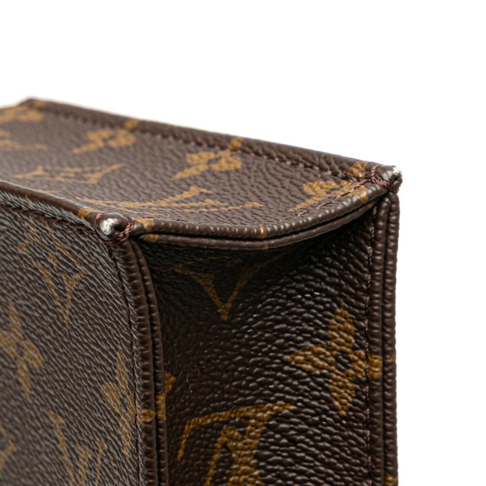 Louis Vuitton Louis Vuitton Monogram Petite Sac Plat Handbag/Shoulder Bag 2WAY M69442 Brown Leather Women's LOUIS VUITTON Size ONE SIZE - 4 Thumbnail