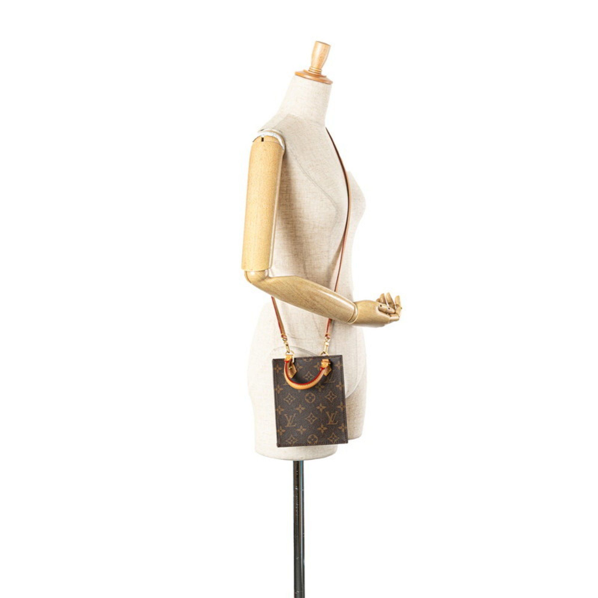 Louis Vuitton Louis Vuitton Monogram Petite Sac Plat Handbag/Shoulder Bag 2WAY M69442 Brown Leather Women's LOUIS VUITTON Size ONE SIZE - 11 Thumbnail