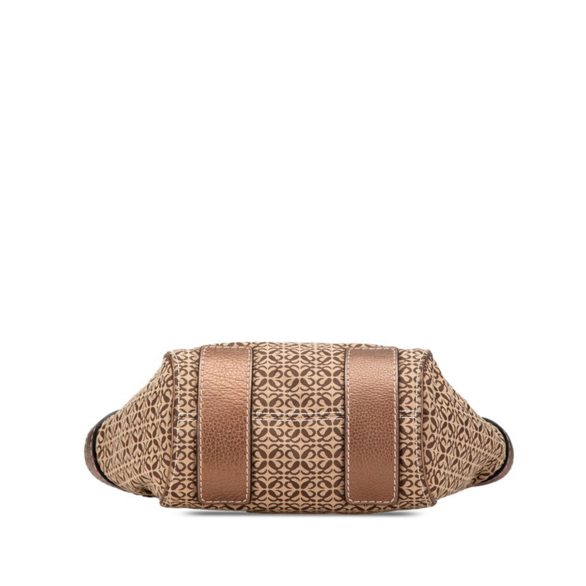 Loewe Loewe New Road Line Handbag in Beige and Brown Canvas Leather for Women Size ONE SIZE - 3 Thumbnail