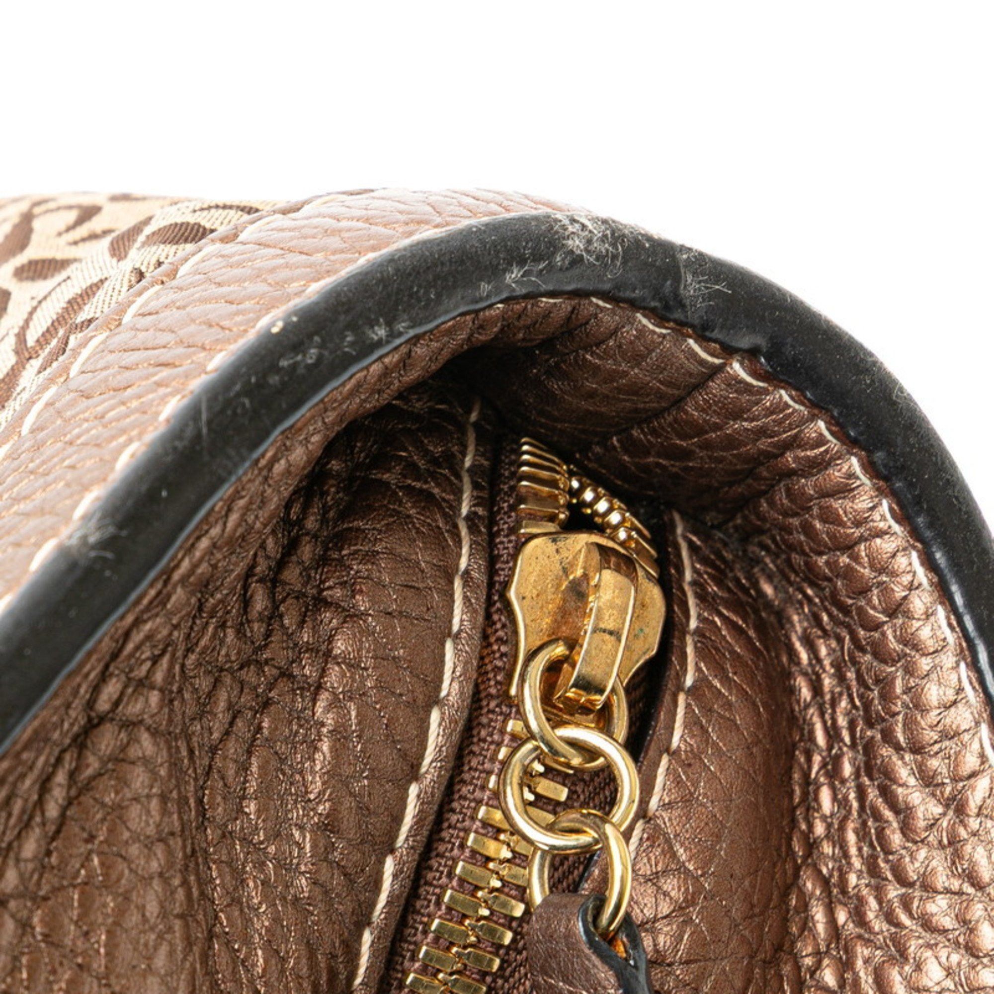Loewe Loewe New Road Line Handbag in Beige and Brown Canvas Leather for Women Size ONE SIZE - 4 Thumbnail