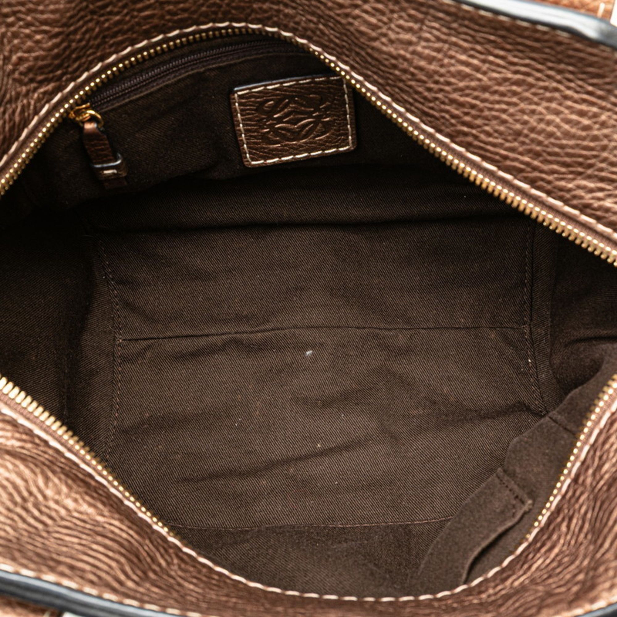 Loewe Loewe New Road Line Handbag in Beige and Brown Canvas Leather for Women Size ONE SIZE - 8 Thumbnail