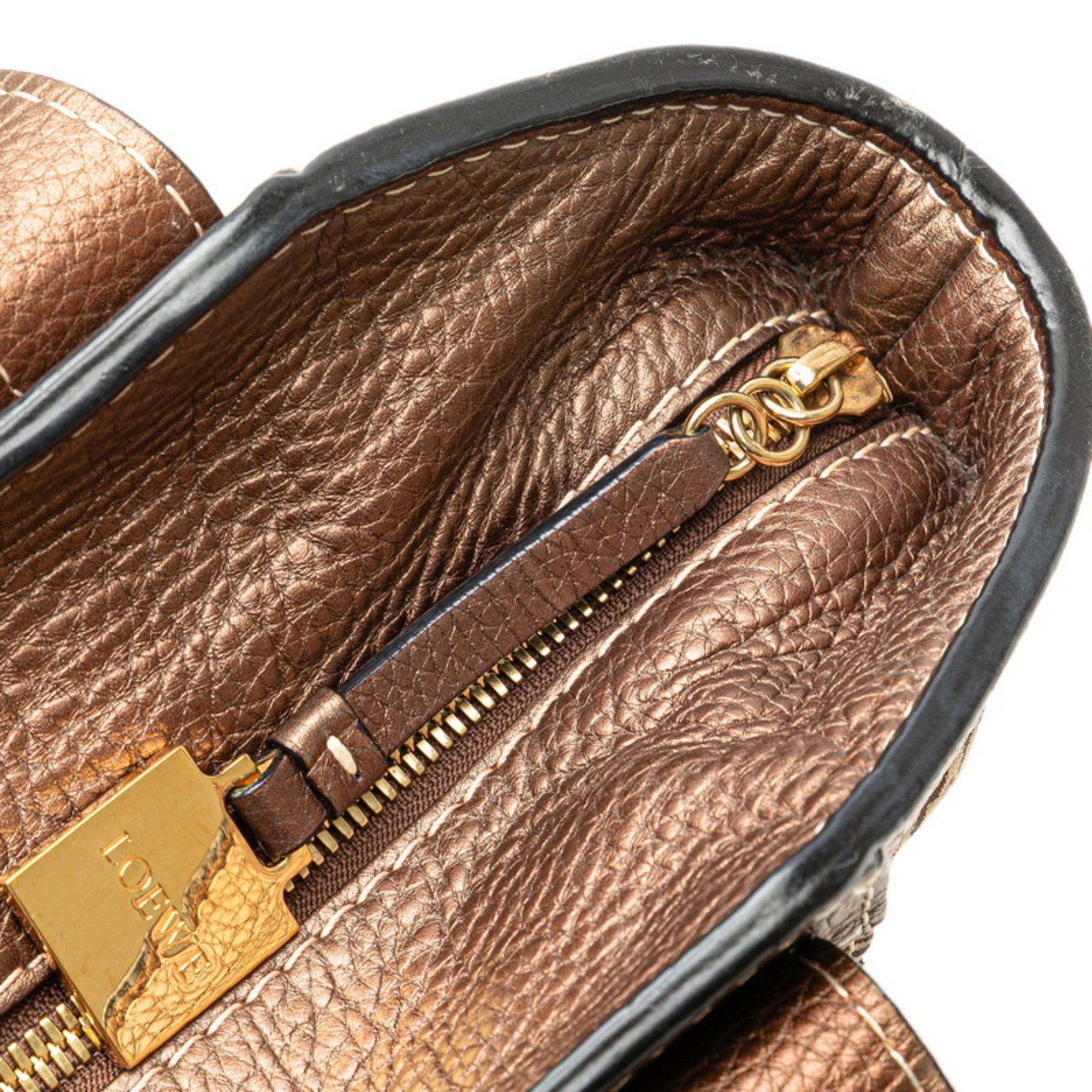 Loewe Loewe New Road Line Handbag in Beige and Brown Canvas Leather for Women Size ONE SIZE - 5 Thumbnail