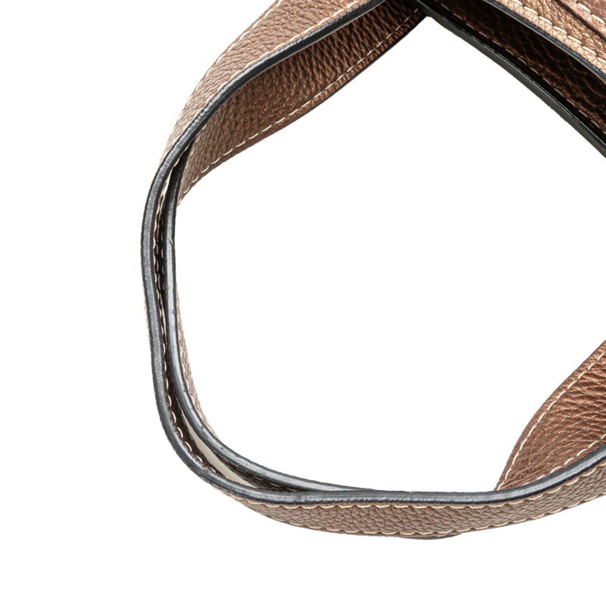 Loewe Loewe New Road Line Handbag in Beige and Brown Canvas Leather for Women Size ONE SIZE - 6 Thumbnail