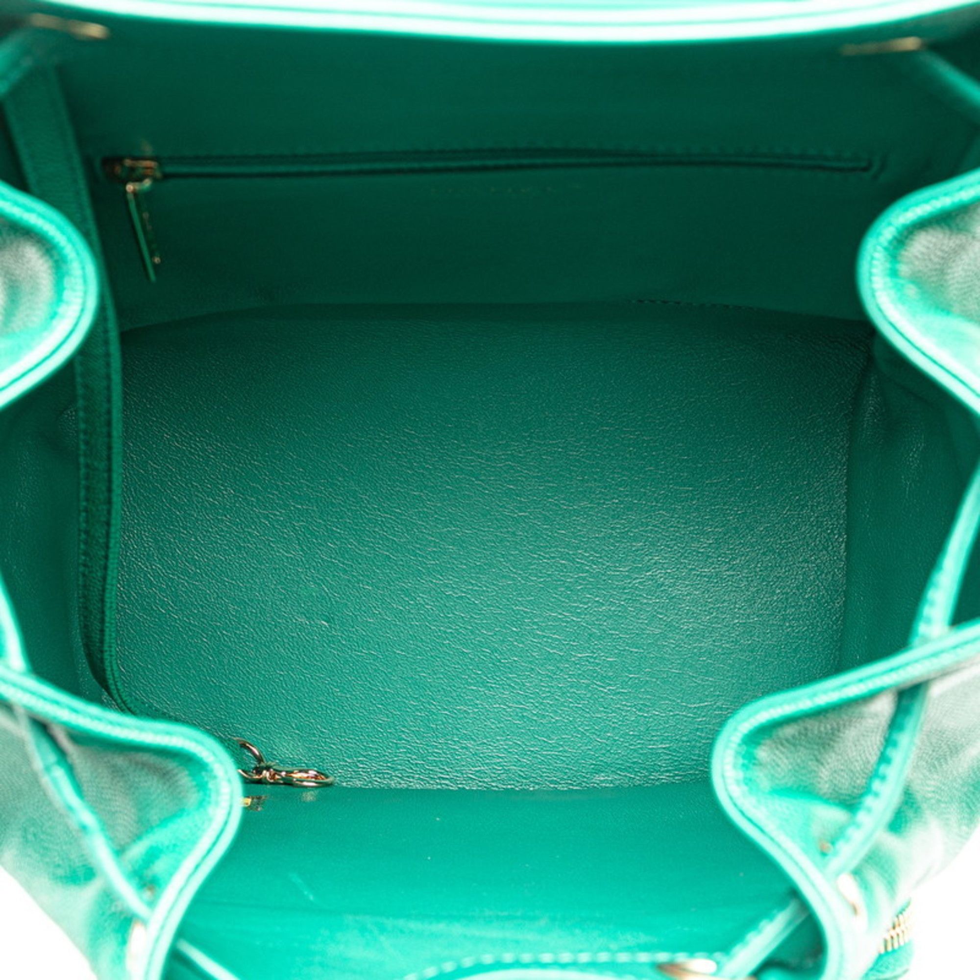 Chanel CHANEL Matelasse Coco Mark Backpack in Green Caviar Leather for Women Size ONE SIZE - 4 Thumbnail