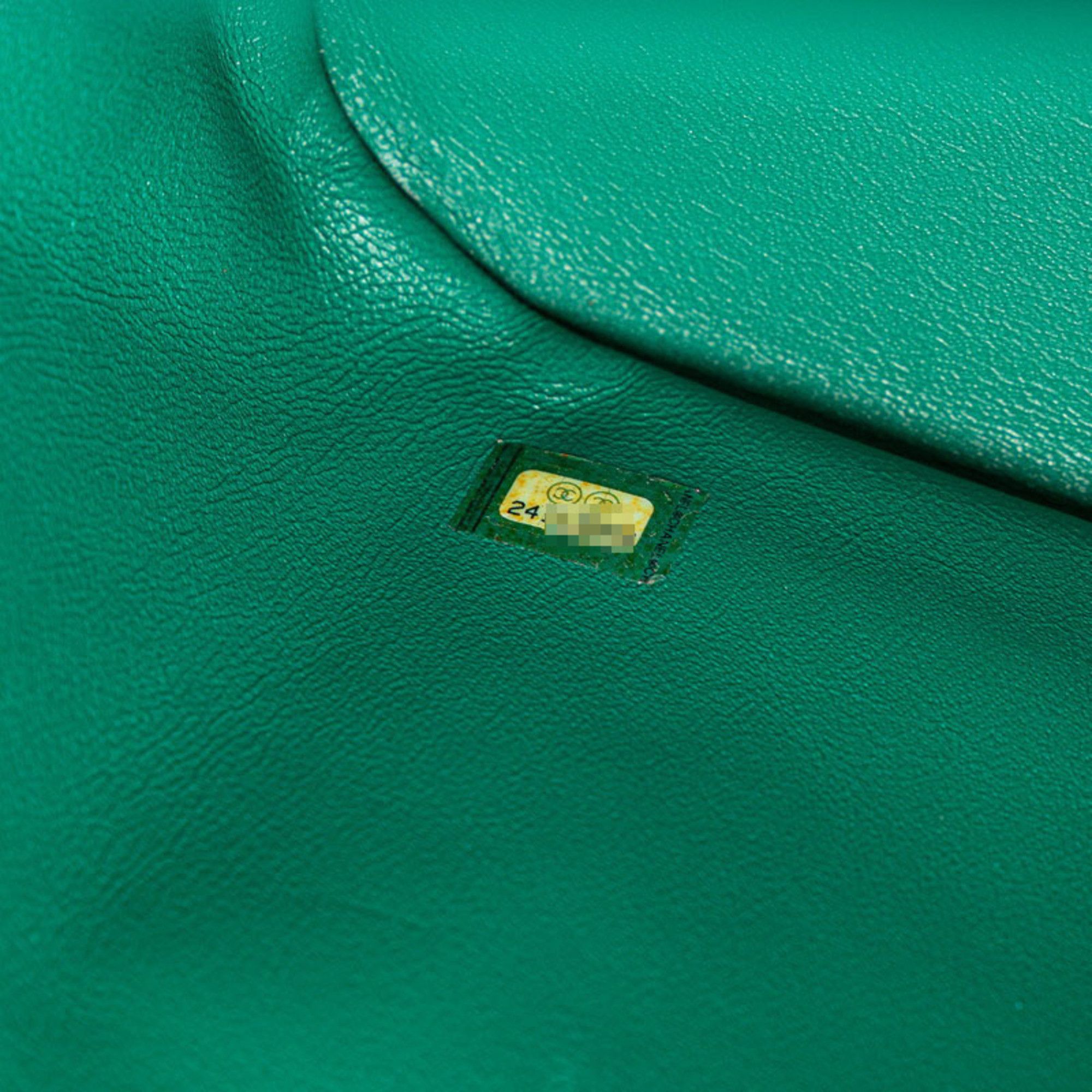 Chanel CHANEL Matelasse Coco Mark Backpack in Green Caviar Leather for Women Size ONE SIZE - 6 Thumbnail