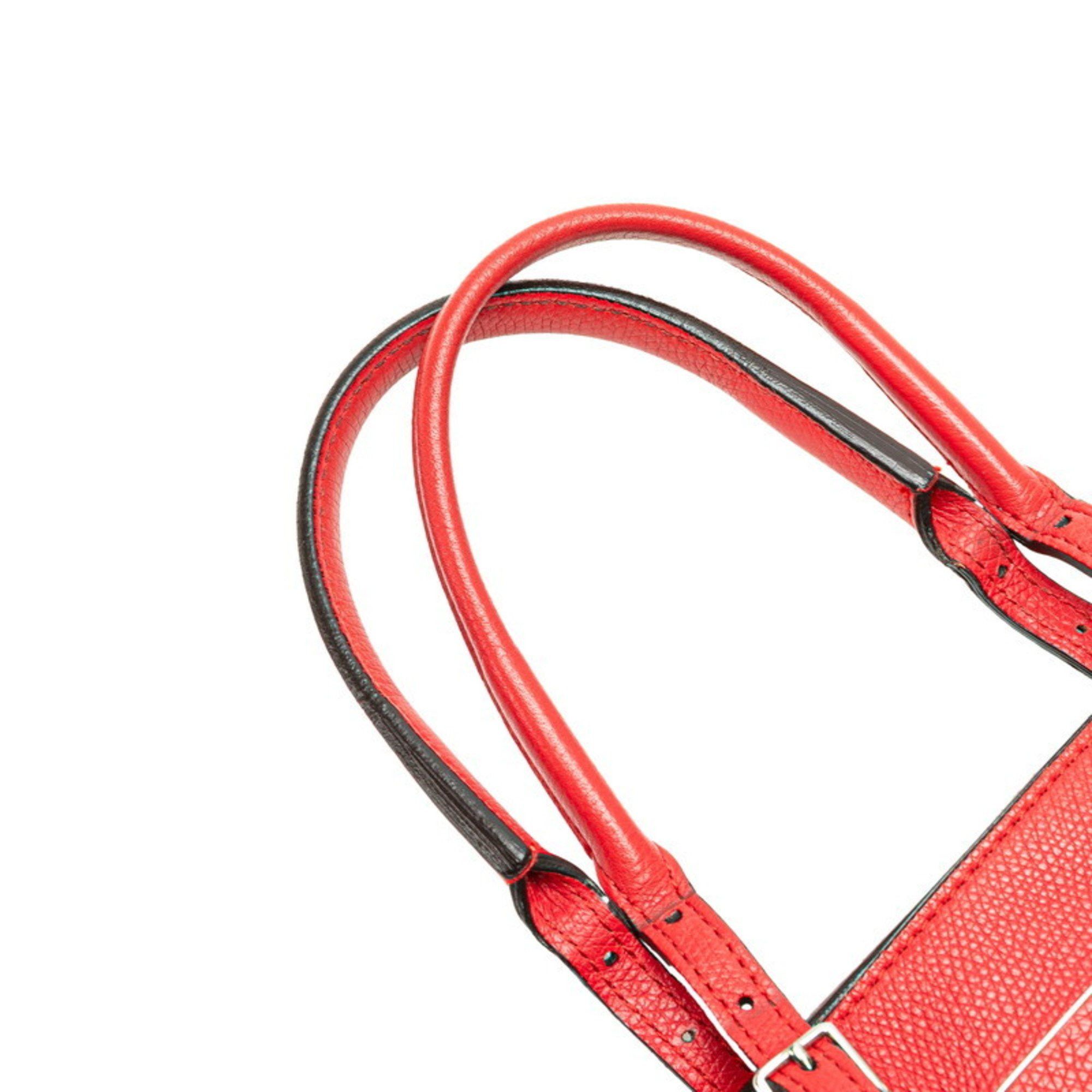 Balenciaga Balenciaga The Paper Mini Tote Bag/Shoulder Bag, 2-Way, 399531, Red Leather, Women's, BALENCIAGA Size ONE SIZE - 8 Thumbnail