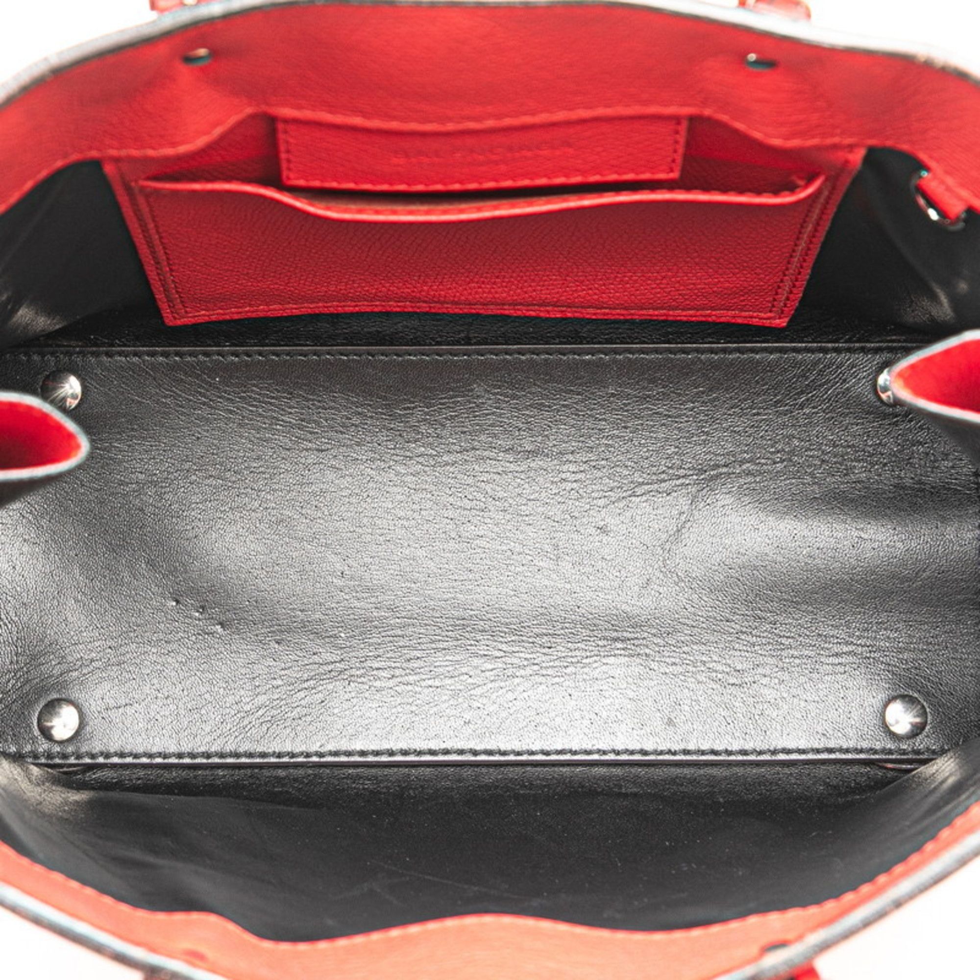 Balenciaga Balenciaga The Paper Mini Tote Bag/Shoulder Bag, 2-Way, 399531, Red Leather, Women's, BALENCIAGA Size ONE SIZE - 9 Thumbnail