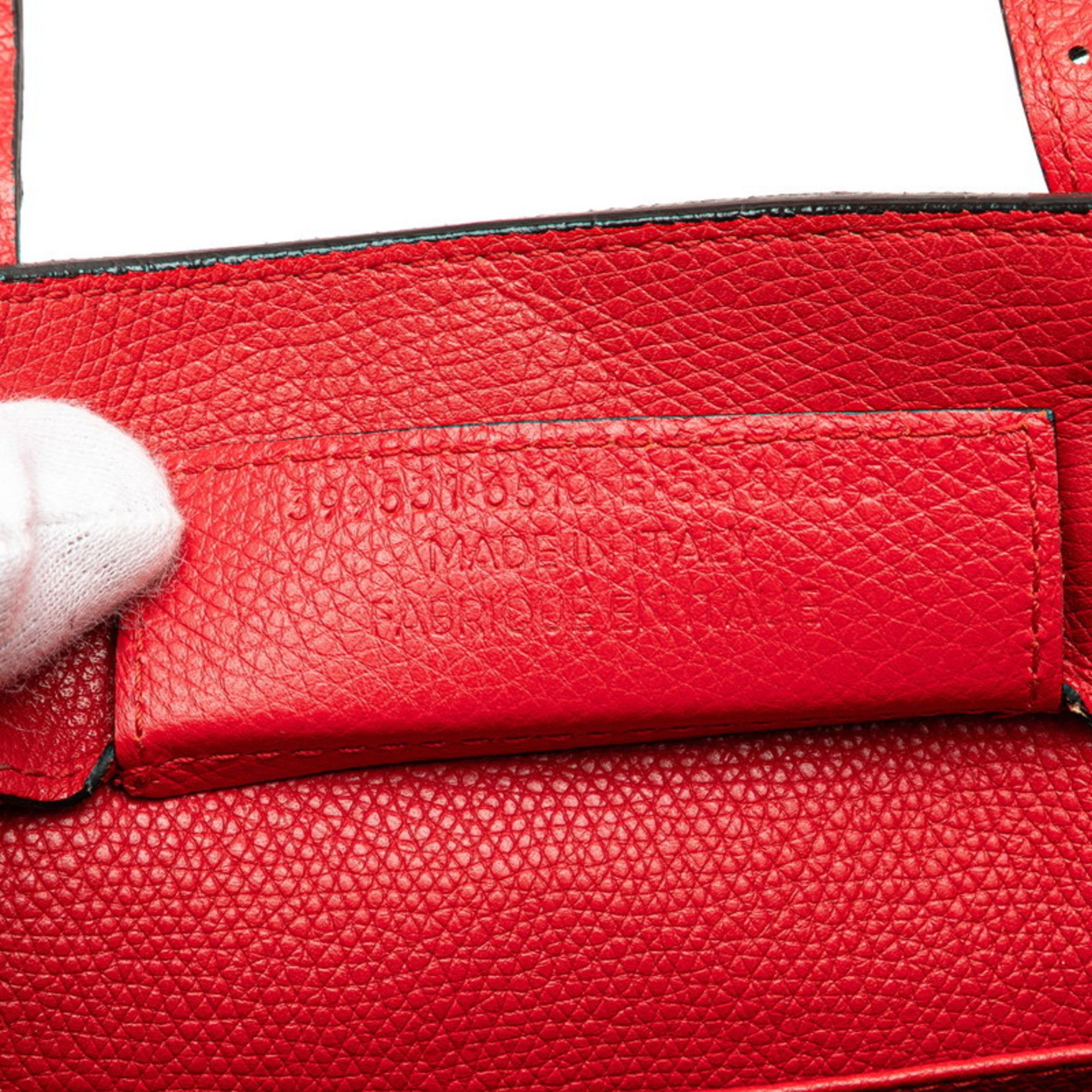 Balenciaga Balenciaga The Paper Mini Tote Bag/Shoulder Bag, 2-Way, 399531, Red Leather, Women's, BALENCIAGA Size ONE SIZE - 11 Thumbnail