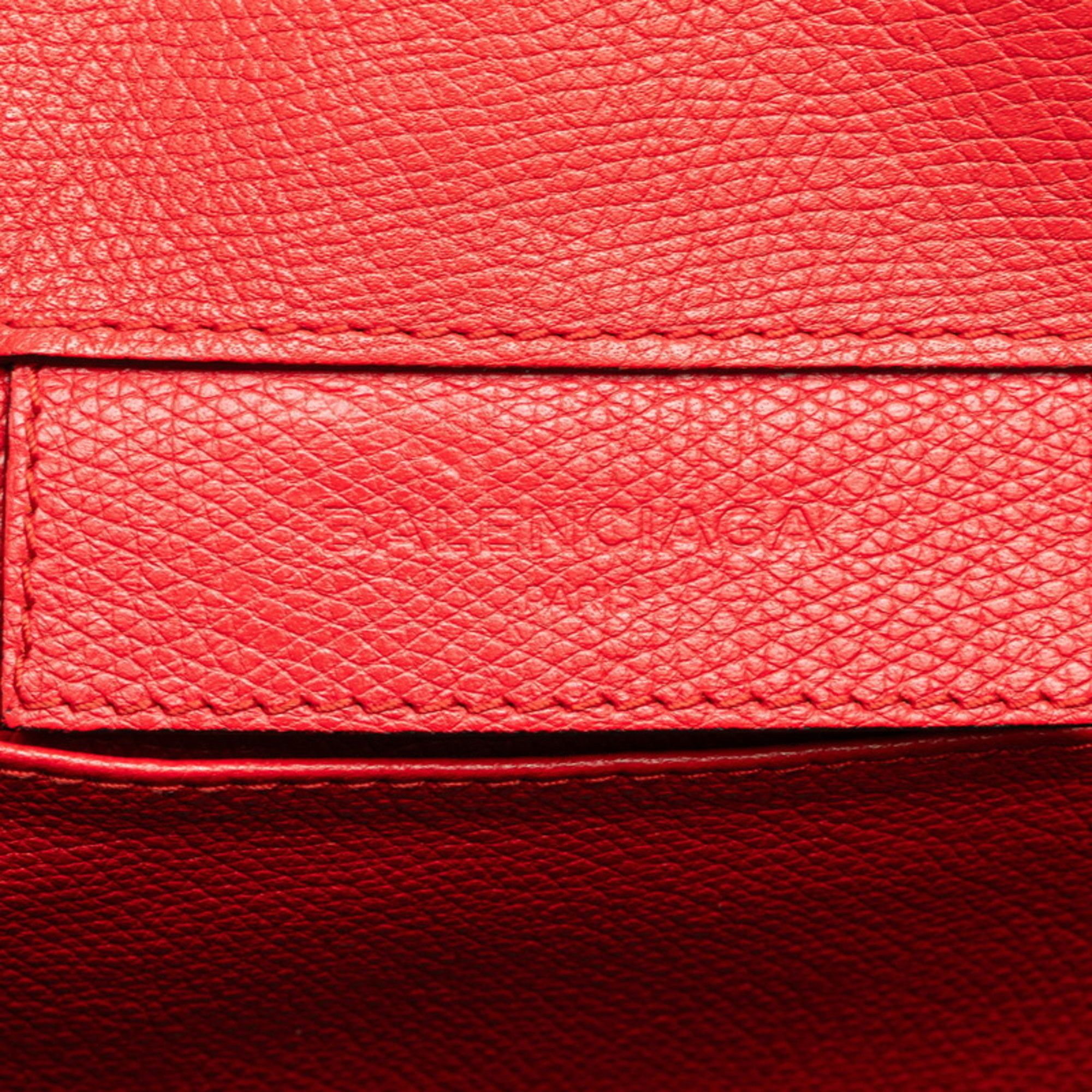 Balenciaga Balenciaga The Paper Mini Tote Bag/Shoulder Bag, 2-Way, 399531, Red Leather, Women's, BALENCIAGA Size ONE SIZE - 10 Thumbnail