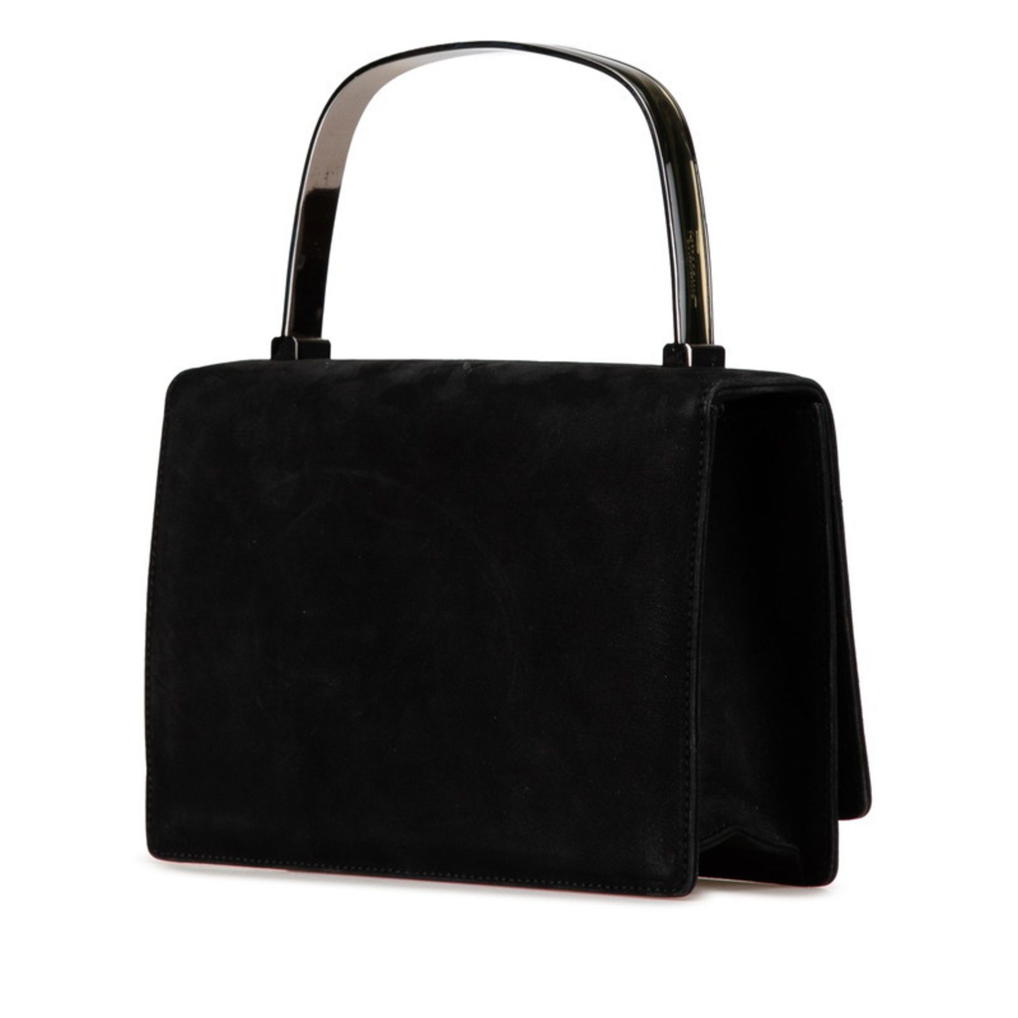 Salvatore Ferragamo Salvatore Ferragamo 2-way handbag/shoulder bag in black nubuck leather for women. Size ONE SIZE - 2 Thumbnail
