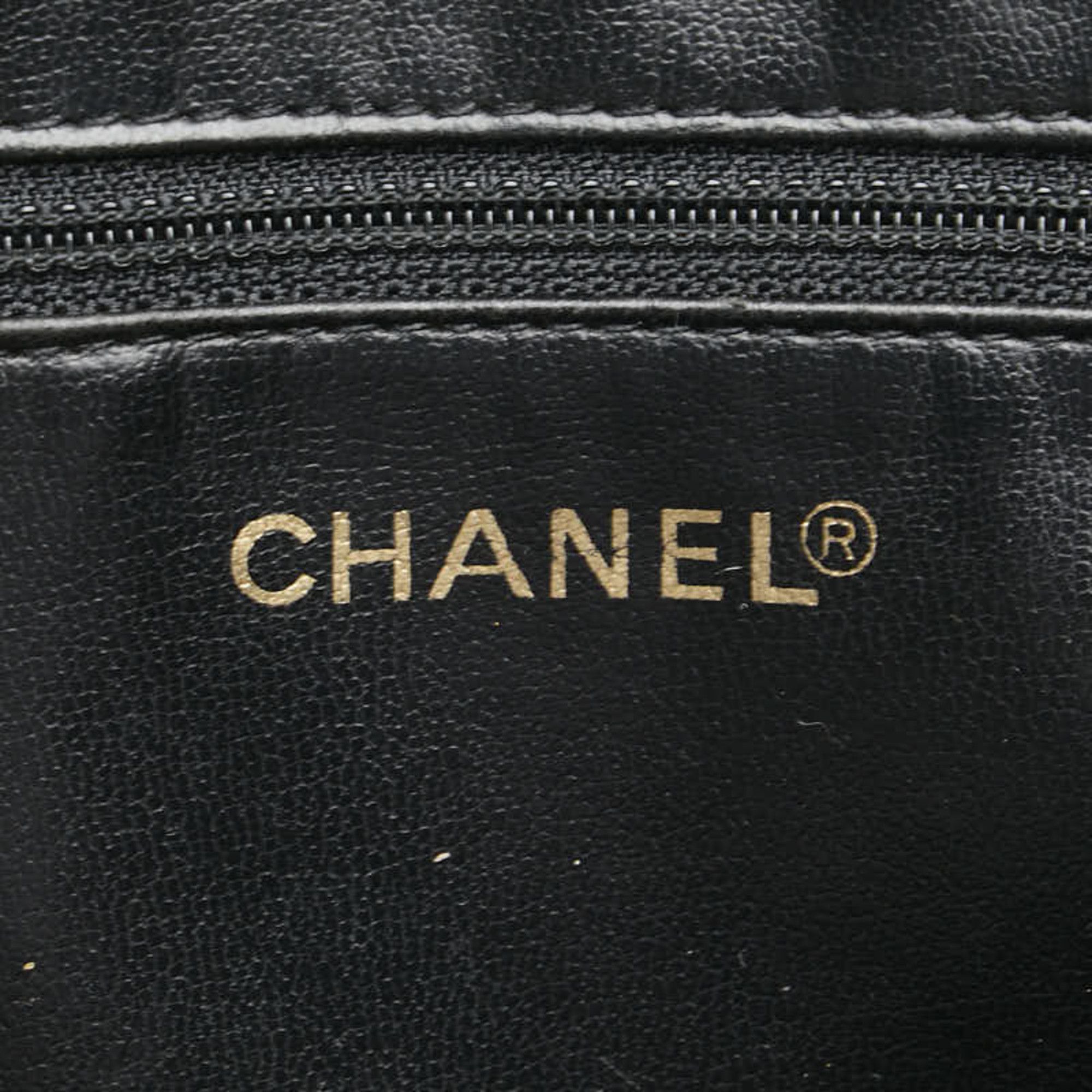 Chanel Chanel Chevron V-Stitch Handbag in Black Caviar Leather for Women Size ONE SIZE - 10 Thumbnail